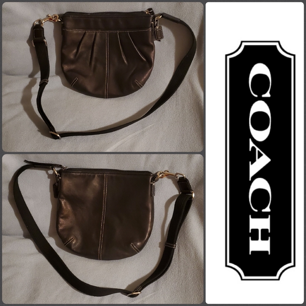 Coach leather crossbody bag